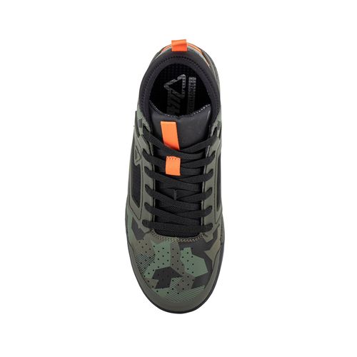 נעלי רכיבה ליט שחור / ירוק - LEATT MTB 3.0 FLAT CAMO V23