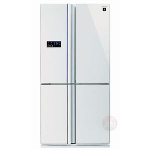 מקרר 4 דלתות שארפ דגם SJ-R8912WH זכוכית לבנה