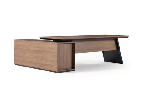 שולחן עבודה MUSTANG כולל הרחבה 235 ס``מ צבע MOON/BLACK