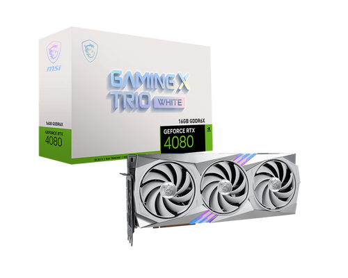 כרטיס מסך MSI GeForce RTX™ 4080 16GB GAMING X TRIO WHITE