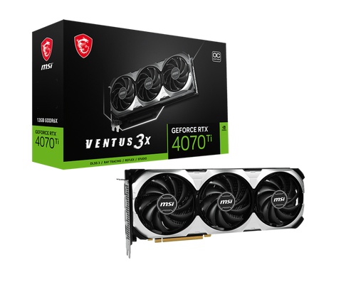 כרטיס מסך MSI GeForce RTX 4070 Ti VENTUS 3X 12G OC