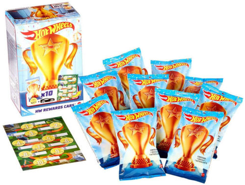 מארז 10 מכוניות מתכת בהפתעה Hot Wheels 