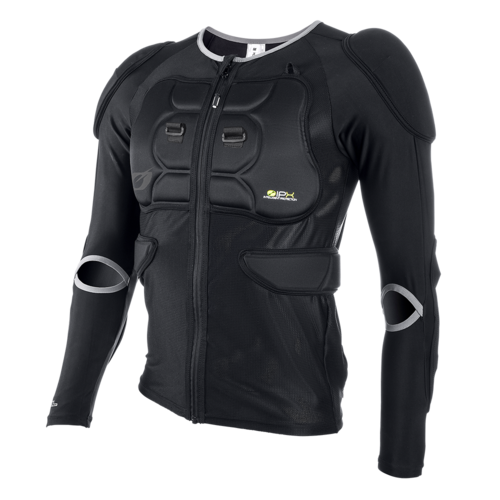 מעיל מגן קדמי BP PROTECTOR JACKET BLACK גודל S עם מגנים רכים IPX ברמה 2, חומרי מתיחה 4 כיוונים וריפוד קצף לפעילות שטח מקצועית