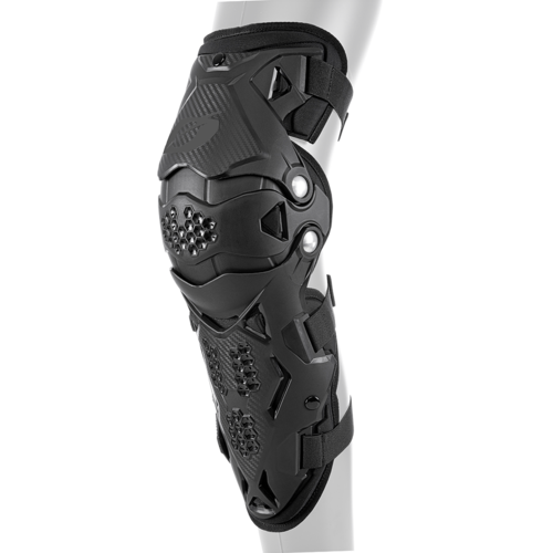 מגן בירכיים PRO IV KNEE GUARD BLACK מוסמך EN 1621-1 עם ריפוד קצף נשלף, מערכת מפרקים כפולה וחריצי אוורור מרובים להגנה מקסימלית על הברך והשוק בפעילות שטח