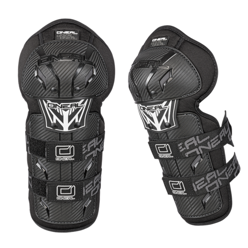 מגן בירכיים PRO III CARBON LOOK KNEE GUARD BLACK במראה קרבון מודרני עם קונכיות פלסטיק יציבות ורצועות מתכווננות להגנה מקסימלית ברכיבת BMX MTB MX