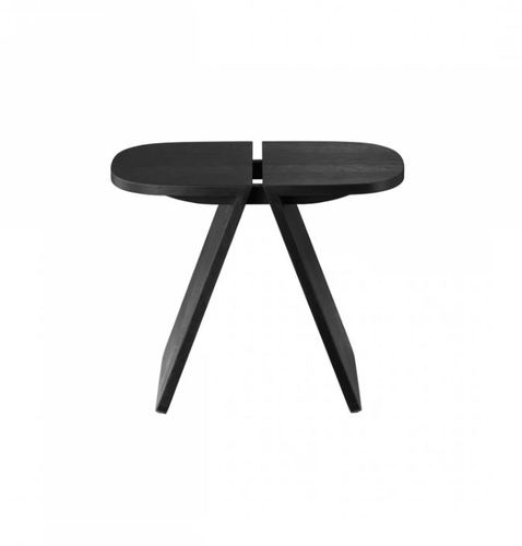 שולחן צד יפני שחור עץ אלון AVIO  Side table