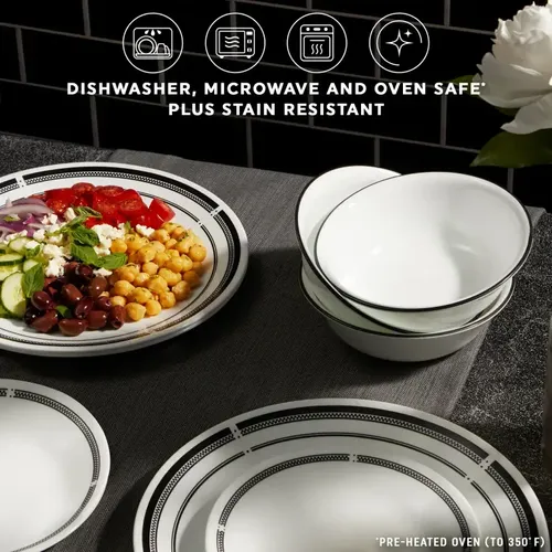 סט צלחות 18 חלקים, קורנינג בראסרי | Corning Ware Brasserie 