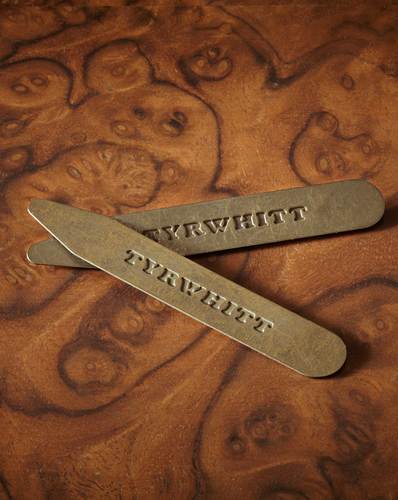 Paire De Raidisseurs De Col En Laiton – Charles Tyrwhitt – 66mm – Neuf (bronze)