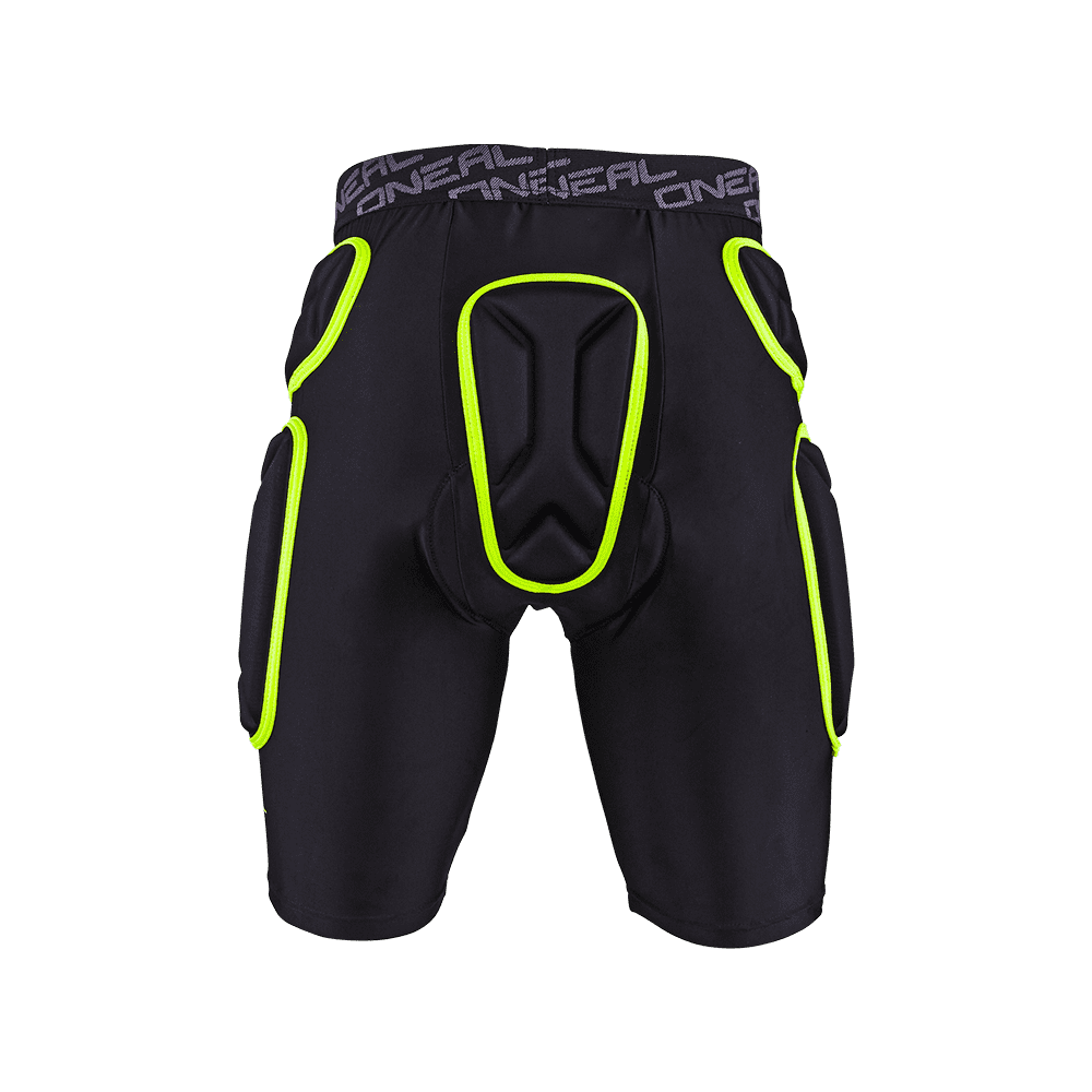 מכנסי רכיבה פנימיים TRAIL SHORT בצבע ירוק ליים ושחור עם קצף EVA בצפיפות גבוהה
