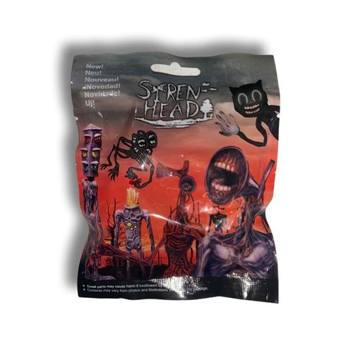 שקיות הפתעה - דמות ראש סירנה + 3 קלפים - SIREN HEAD