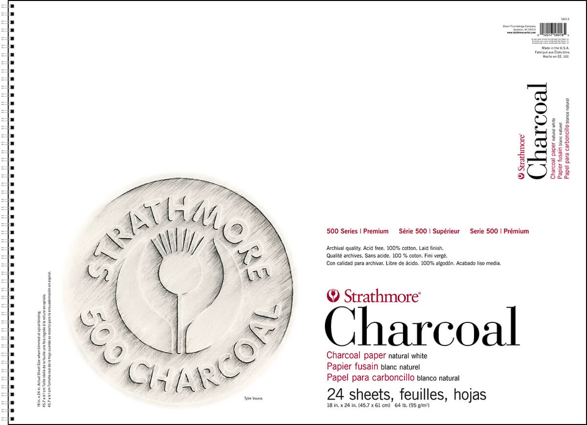 בלוק רישום בפחם   Strathmore Charcoal, גודל 45.7X61 ס"מ