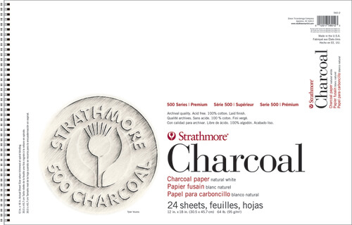בלוק רישום בפחם   Strathmore Charcoal, גודל 30.5X45.7 ס"מ