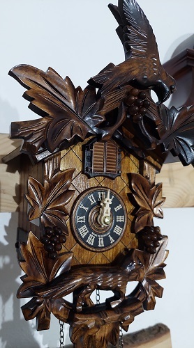 שעון קוקייה מהגוני