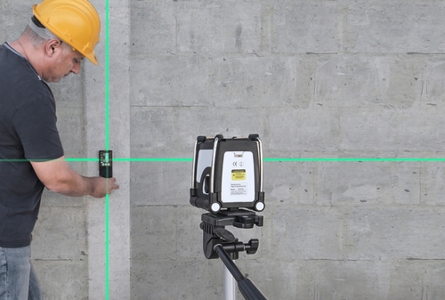 פלס לייזר ירוק צלב 50 מטר פילוס עצמי + חצובה kapro 872G prolaser