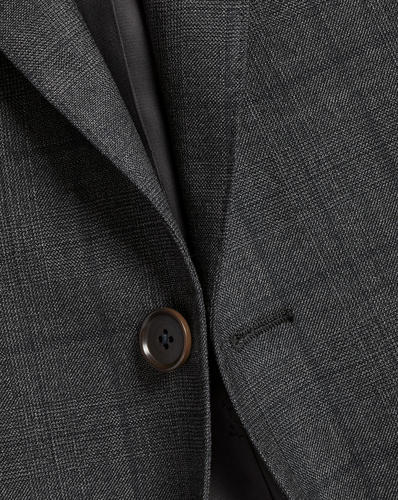 חליפה סלים פיט אפורה -Ultimate Performance  Check Suit - Charcoal