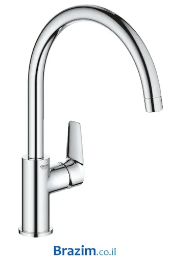 ברז מטבח גרואה BauEdge 31367001 עם פיה קבועה בגימור כרום מבית Grohe.