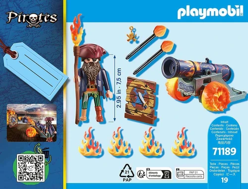 משחק פליימוביל פיראט ותותח אש לגלאי 4+
