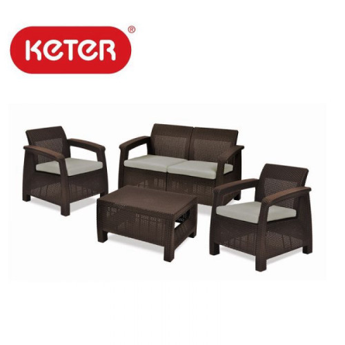 סט קורפו CORFU כתר צבע חום - KETER