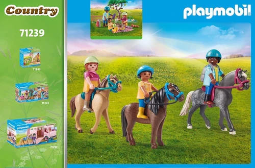 משחק פליימוביל רוכבים, סוסים ופיקניק לגלאי 4+