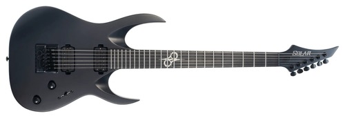 Solar Guitars A1.6C – CARBON BLACK MATTE