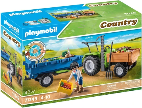 משחק פליימוביל טרקטור עם נגרר לגלאי 4+