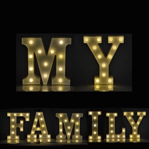 סט תאורת אותיות לד מעוצבת My Family