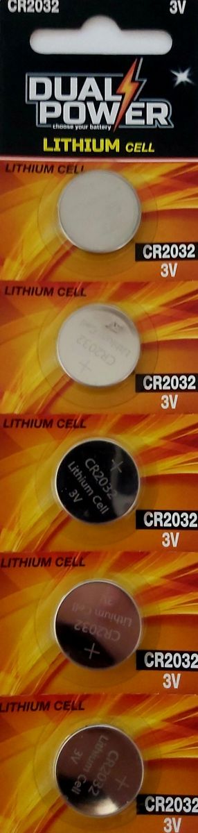 5 סוללות כפתור CR2032 5pck 3V