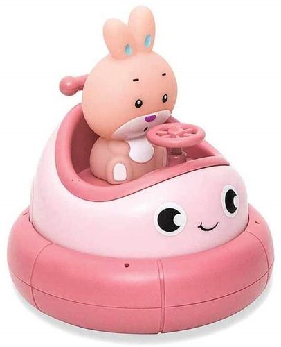 צעצוע אמבט סירה מתנגשת עם דמות ארנב - ורוד