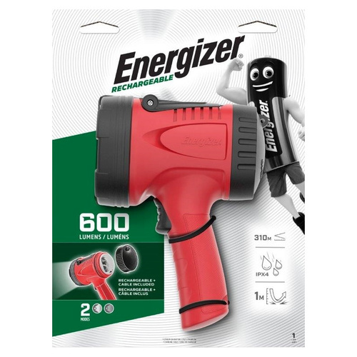 פנס זרקור 2 מצבים עוצמתי נטען 600 לומן Energizer אנרג'ייזר