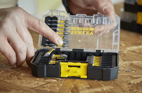 סט 22 חלקים לאימפקט ביטים עם מוביל Stanley STA88558-XJ
