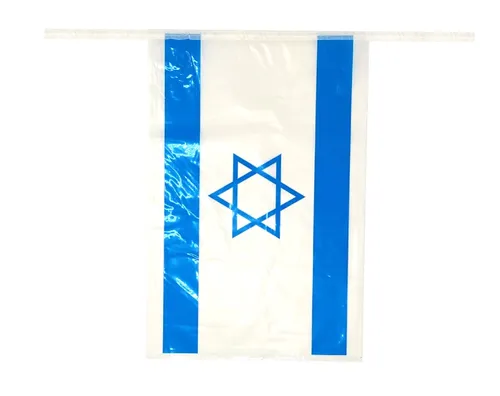 שרשרת דגלי ישראל מניילון 20/28 ס