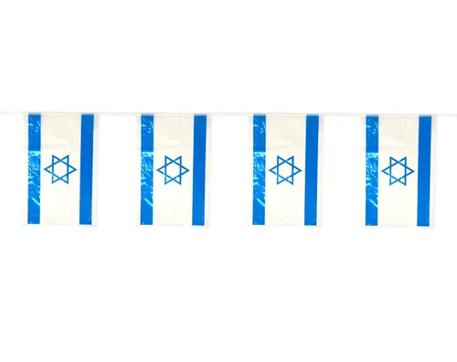 שרשרת דגלי ישראל מניילון 20/28 ס