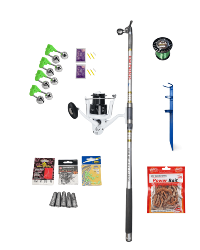סט חכה לדיג חוף מושלם - חכה Lion Puntera 100-350g 4.2M + רולר סרף Tica Ezi כולל הכל!