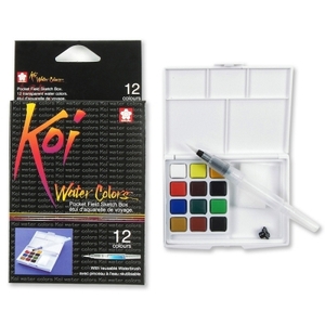 צבעי מים טוש מכחול Sakura Koi 1/12