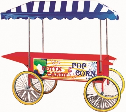  עגלת רטרו למכונות מזון - עם גגון