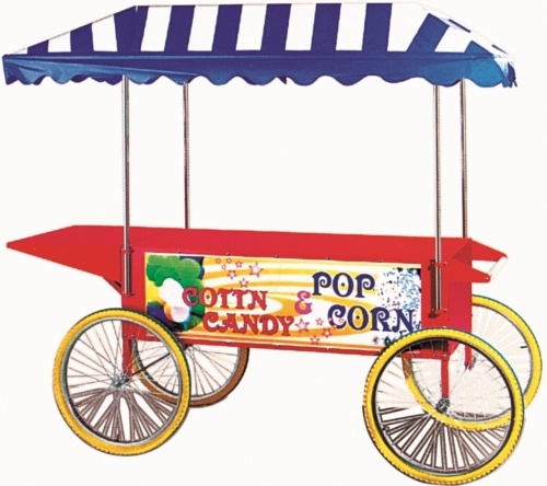 עגלת רטרו למכונות מזון - עם גגון