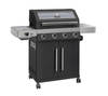 גריל 4 מבערים + כירת צד משולב גז ופחם Grillstream gourmet b4  צבע שחור