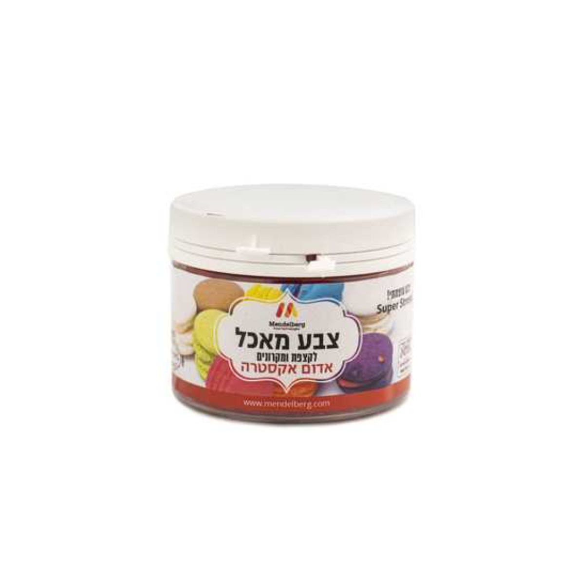 צבע מאכל אבקה מסיס מים אדום 50 גרם מנדלברג