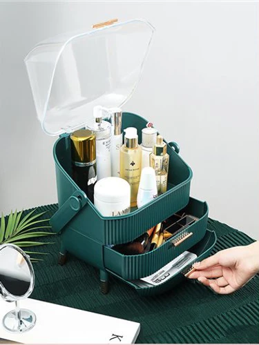 ארגונית איפור מפוארת | ארגונית קוסמטיקה Organizer Care - שחור
