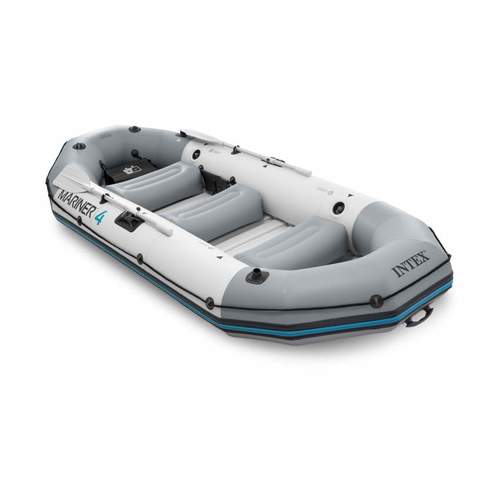סירת גומי מתנפחת מרינר 4 לראפטיג חדשה לדייג MARINER מתנפחת ל4 ענקית INTEX 68376 דגם 2026!✮