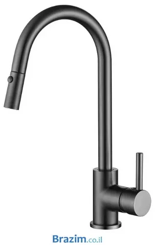 ברז נשלף גבוה למטבח ורד 12257 מבית Vered בגימור גרפיט.