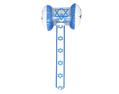 פטיש מתנפח דגל ישראל עם אורות - 65 ס