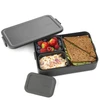 קופסת אוכל Bento גדולה 2 ליטר Make & Take פלסטיק ללא BPA אפור כהה Brabantia