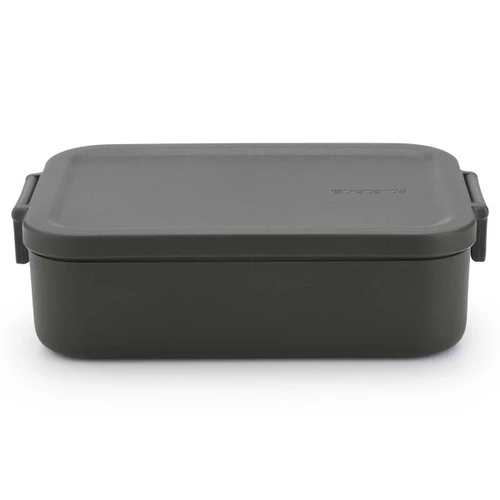 קופסת אוכל בינונית 1.1 ליטר Make & Take ללא BPA אפור כהה Brabantia, בטוח לשימוש במיקרו, במקפיא ובמדיח, ללא BPA מומלץ. מחיר מבצע. מקט Y-202520 - עולם הפרזול 03