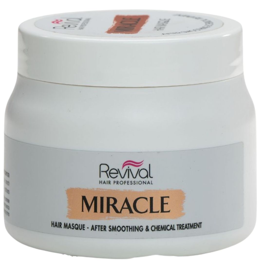 מסכת שיער מירקל MIRACLE לשיקום השיער REVIVAL רביבל 500 מ"ל