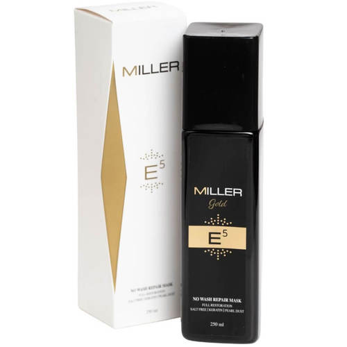 מסכה ללא שטיפה MILLER E5 לריכוך והגמשת השיער גולד מילר 250 מ
