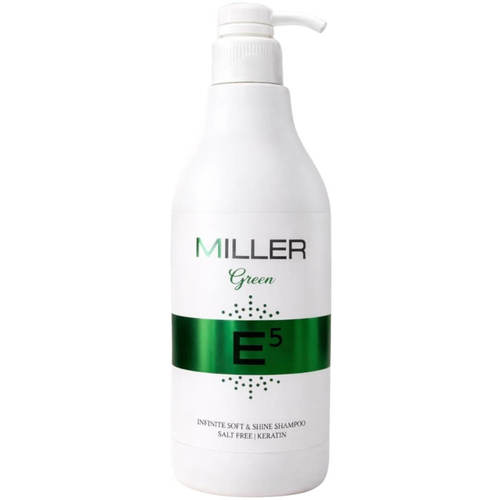 שמפו קרטין ללא מלחים MILLER E5 לשיער יבש ופגום הסדרה הירוקה מילר 1000 מ
