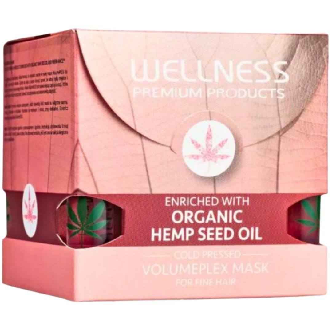 מסכה לשיער דק ופגום WELLNESS וולנס 500 מ"ל+ 4 אמפולות לשיקום השיער