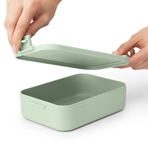קופסת אוכל בינונית 1.1 ליטר Make & Take ללא BPA ירוק ג׳ייד Brabantia, בטוח לשימוש במיקרו, במקפיא ובמדיח, ללא BPA מומלץ. מחיר מבצע. מקט Y-202605 - עולם הפרזול 01