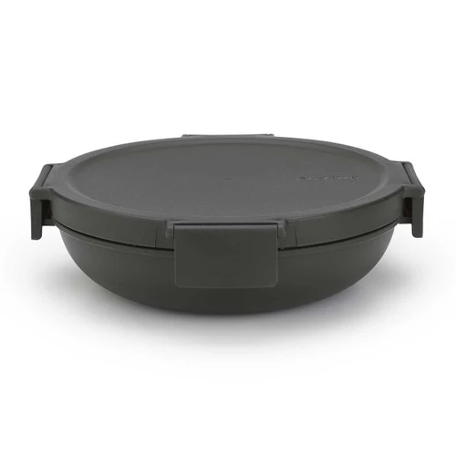 קערה לארוחת 1 ליטר Make & Take פלסטיק ללא BPA אפור כהה Brabantia אטום לנזילות ואויר - שומר על טריות האוכל בטוח לשימוש במיקרו, במקפיא ובמדיח פלסטיק איכותי - ללא BPA מומלץ, מחיר מבצע. מקט Y-206009- עולם הפרזול 02